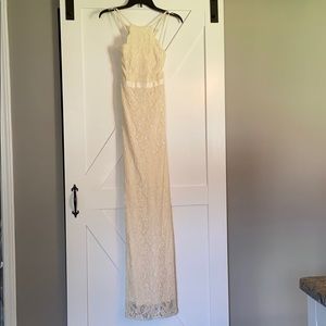 Ivory long lace dress